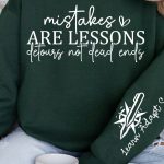 Mistakes are lessons detours not dead ends Sleeve SVG Design For Sale - Image 3