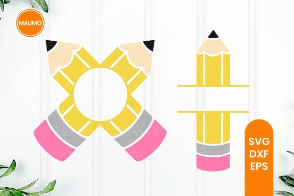 School Pencil Stationery monogram svg Fashion - Image 2