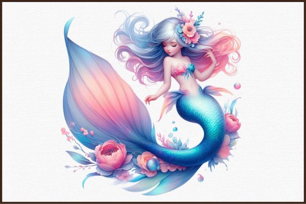 Beautiful Mermaid Tail Clipart PNG Online now - Image 3