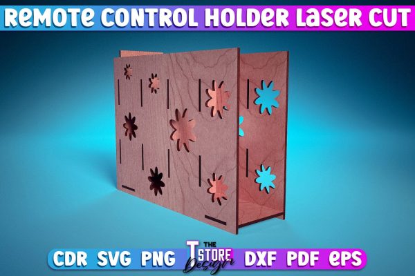 Remote Control Holder Laser Cut | Home Design Laser Cut Design | CNC Files Supply