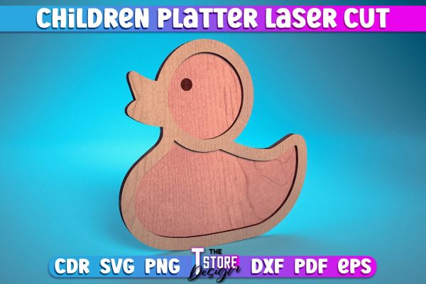 Children Platter Laser Cut | Platter Laser Cut Design | CNC Files on Sale - Image 4