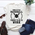 Born To Play Baseball Forced To Go To Work SVG PNG PDF Cut File Discount - Image 2