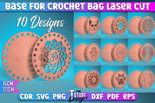 Base for Crochet Bag Laser Cut | Accessories Laser Cut Design | CNC Files For Sale