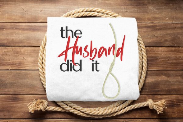 The Husband Did It Whodunit Embroidery Hot on Sale