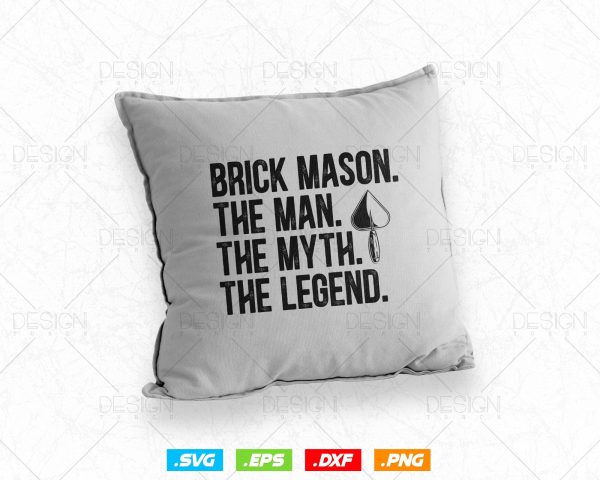 Brick Mason The Man Myth Legend Bricklayer Svg Png, Construction svg, Mason life, SVG Files for Cricut Silhouette, Clipart, Instant download Hot on Sale - Image 4