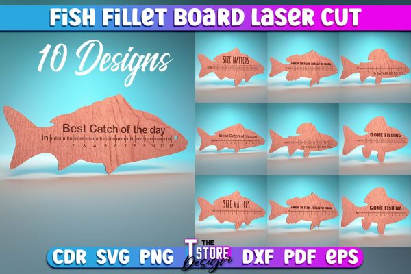 Fish Fillet Board Laser Cut | Funny Dad Laser Cut Design | CNC Files Online Sale