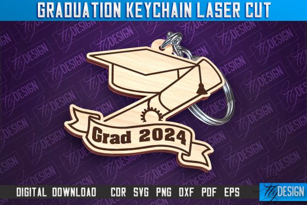 Graduation Keychain Laser Cut | School Quotes | CNC File Online Sale
