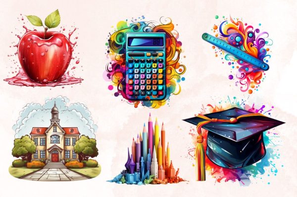 Watercolor Back to School Sublimation Bundle on Sale - Image 2
