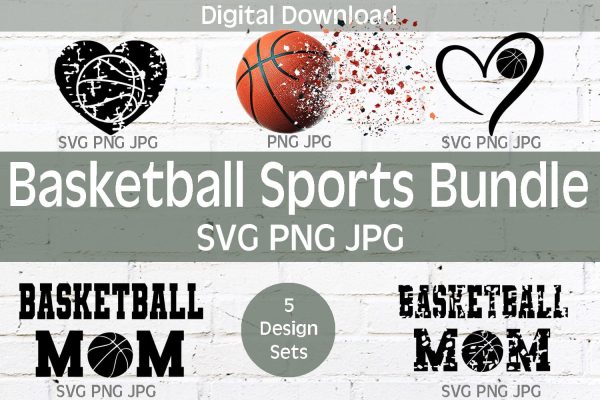 Basketball Sports Bundle SVG PNG JPG For Sale