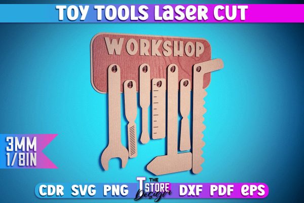 Toy Tools Laser Cut | Boy Game SVG Design | CNC Files For Discount - Image 4