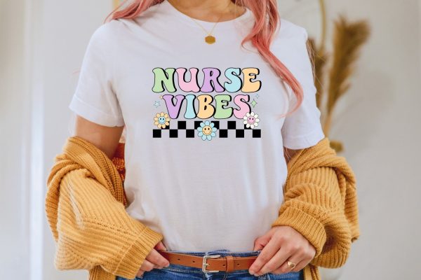 Retro Nurse Vibes PNG Sublimation Online - Image 2