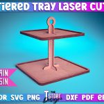 Tiered Tray Laser Cut Design  | Home Design | CNC Files Supply - Image 3
