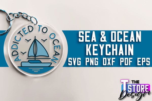 Sea & Ocean Keychain SVG | Summer SVG Quotes | SVG File Sale - Image 4