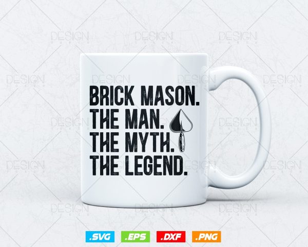 Brick Mason The Man Myth Legend Bricklayer Svg Png, Construction svg, Mason life, SVG Files for Cricut Silhouette, Clipart, Instant download Hot on Sale - Image 3
