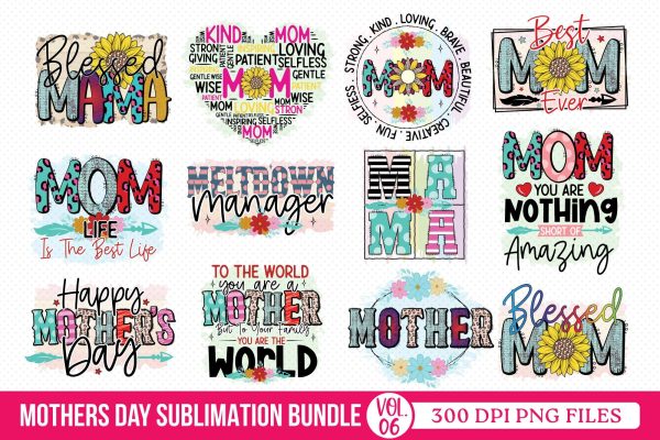 Mother s Day Sublimation Bundle PNG For Cheap