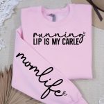 Running lip is mycarle lip is mycarle  Sleeve Svg design Online - Image 3