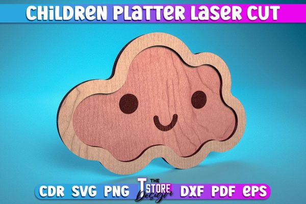 Children Platter Laser Cut | Platter Laser Cut Design | CNC Files For Cheap