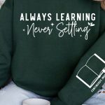 Always learning never settling Sleeve SVG Design Sale - Image 3