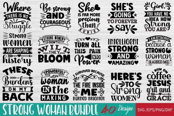 Strong Woman Svg Bundle Discount
