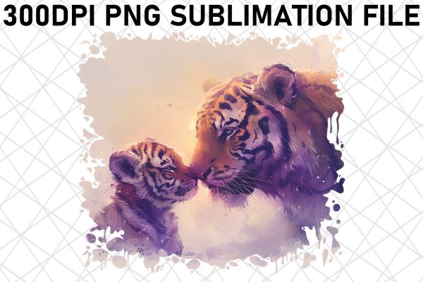 Loving Mom & Baby Animal Sublimation Art For Discount