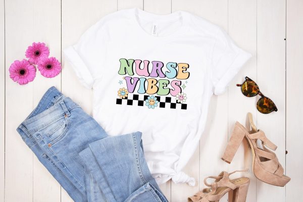 Retro Nurse Vibes PNG Sublimation Online - Image 5