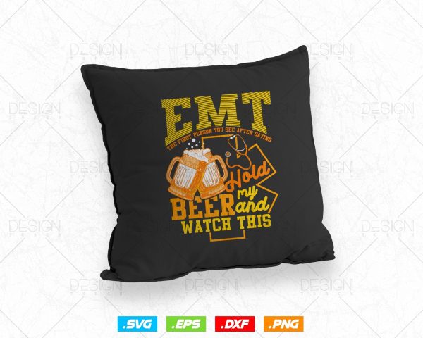 EMT Funny Quote Joke for Men or Women Ambulance Teams Vector T-Shirt Design Png Svg Files, EMT Svg files for cricut, Paramedic Svg Discount - Image 4