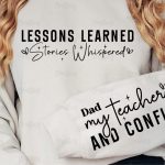 Lessons learned stories whispered Sleeve SVG Design For Cheap - Image 2