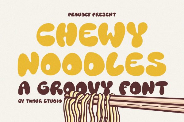 Chewy Noodles - Groovy Font Online