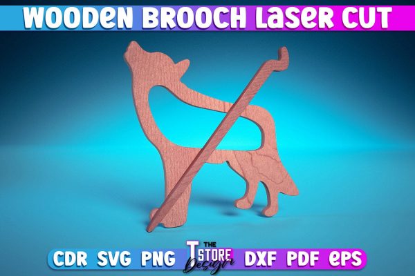 Wooden Brooch Laser Cut | Accessories Laser Cut Design | CNC Files Fashion