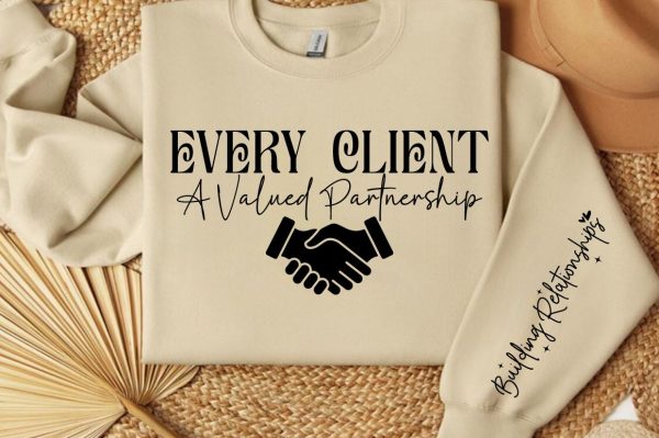 Every client a valued partnership  Sleeve SVG Design Discount - Image 2