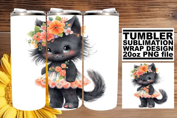 Sweet Kitty Lover s 20oz Tumbler Sublimation Pack For Sale
