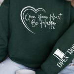 Open your heart be happy Sleeve SVG Design For Cheap - Image 3
