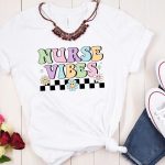Retro Nurse Vibes PNG Sublimation Online - Image 3