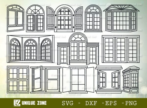 Window SVG-Door Casement Outline Cut File Bundle Online Hot Sale