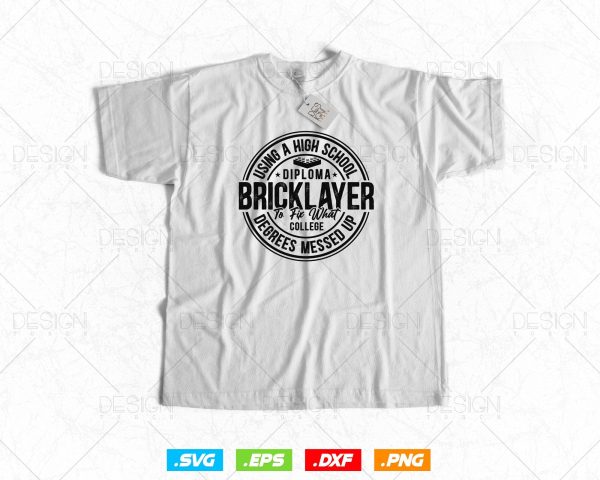 Bricklayer Master Builder Construction Crew Building Blocks Svg Png, Mason life, SVG Files for Cricut Silhouette, Clipart, Instant download For Cheap - Image 2