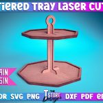 Tiered Tray Laser Cut Design  | Home Design | CNC Files Supply - Image 2
