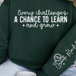 Every challenge a chance to learn and grow Sleeve SVG Design Online - Image 3