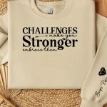Challenges Make You Stronger Embrace Them Sleeve SVG Design Online - Image 3