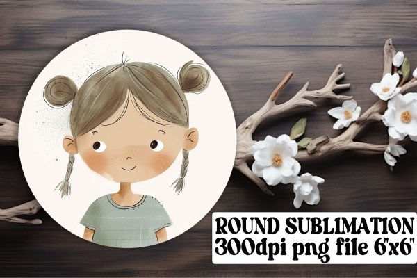 Boho Youth Round Ornaments: Vibrant Sublimation Fun Cheap