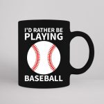 I d Rather Be Playing Baseball SVG PNG PDF Cut File Online now - Image 3