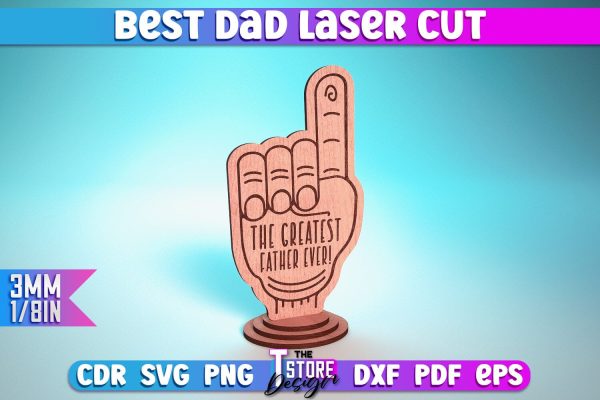 Best Dad Laser Cut | Dad Award Laser Cut Design | CNC Files Sale