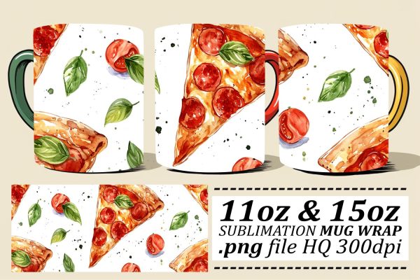 Whimsical Watercolor Cuisine Mug Design Online Sale