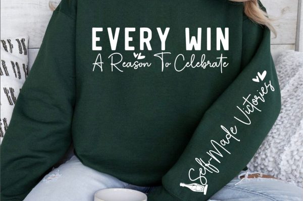 Every win a reason to celebrate Sleeve SVG Design Supply - Image 3