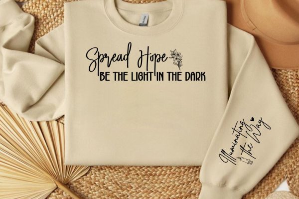 Spread Hope Be the Light in the Dark Sleeve SVG Design Cheap - Image 3