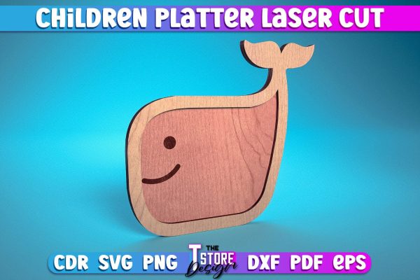Children Platter Laser Cut | Platter Laser Cut Design | CNC Files Hot on Sale