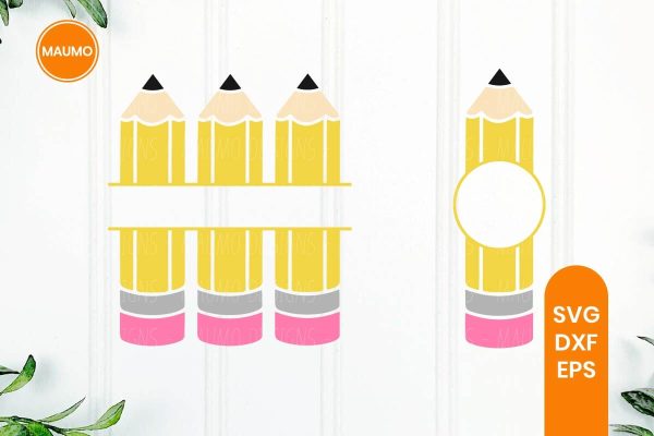 School Pencil Stationery monogram svg Fashion - Image 3