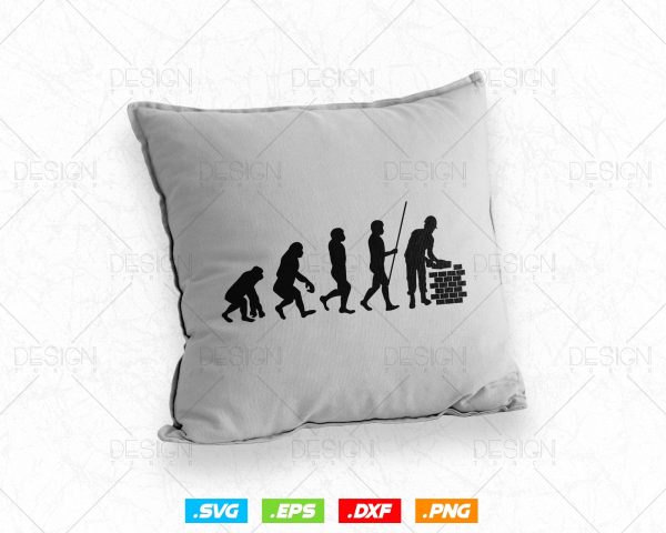 Funny Bricklayer Evolution Wall Builder Mason Svg Png, Construction svg, SVG Files for Cricut Silhouette, Clipart, Instant download For Discount - Image 4