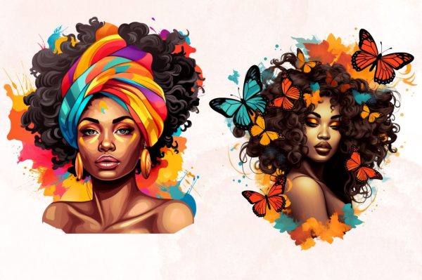 Watercolor Juneteenth Black Woman Sublimation Bundle Online now - Image 2