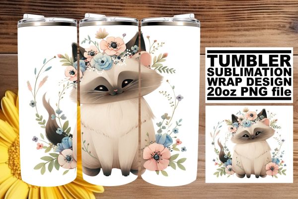 Playful Feline 20oz Tumbler Sublimation Design Collection Fashion