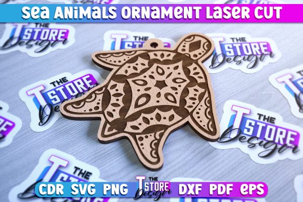 Sea Animals Ornaments Laser Cut | Ocean Animals Ornament SVG Online